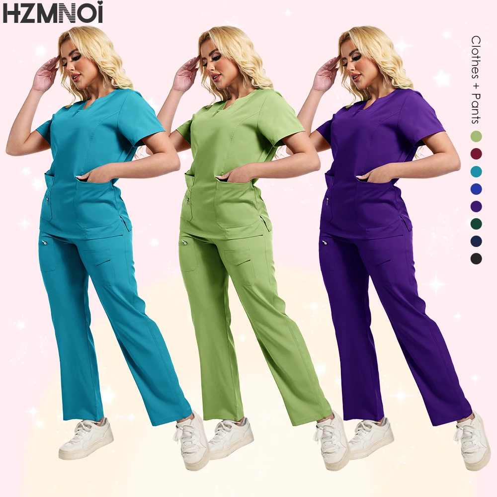 Scrubs Women Beauty SPA Uniform Pet Clinic Store Veterinary Dentistry Work Clothes Set High-quality Medical Nurse Uniform Unisex