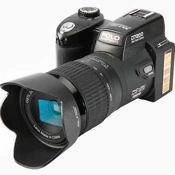 2024 광학 줌 망원 렌즈, DSLR 광각 전문 디지털 사진 카메라 SLR 손전등, LED 녹음기 스크린, 24X