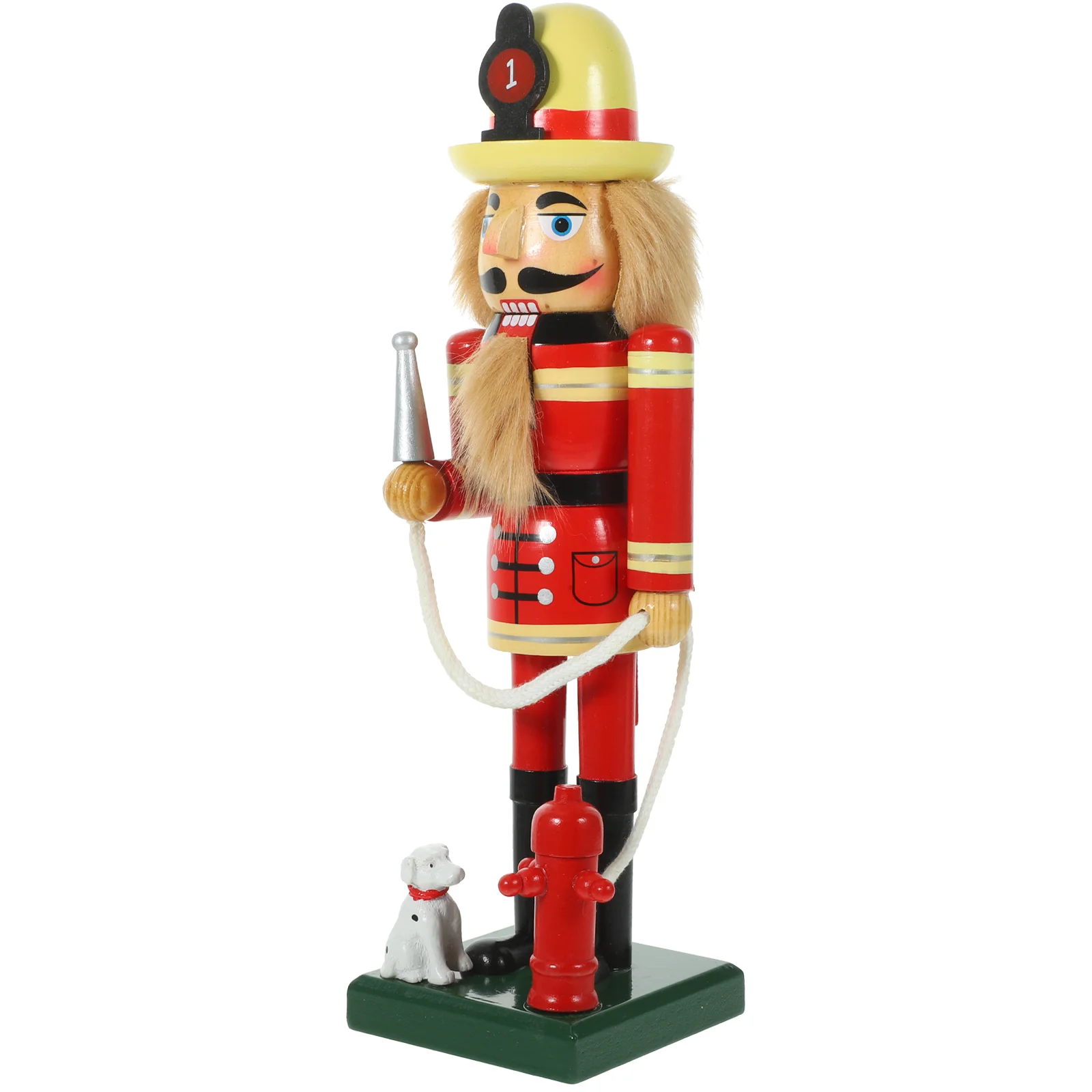 

36cm Desktop Wooden Nutcracker Figurine Fireman Nutcracker Statue Decor Christmas Party Christmas Gift Home Decor