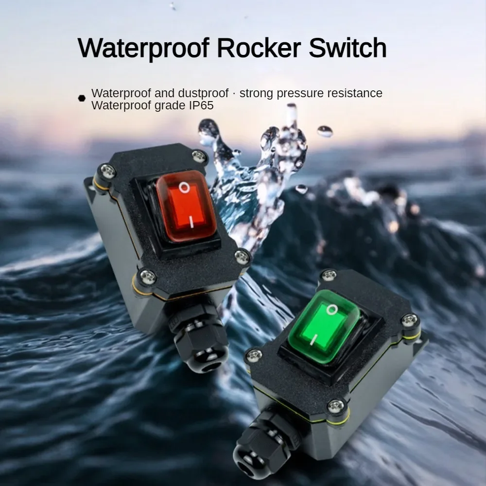 Cabo Elétrico Fio Conector Caixa de Junção Caixa de Junção Impermeável ou Way Plug em Linha On-line com Kcd4 Rocker Switch Ip65 ao ar Livre 24v 220v