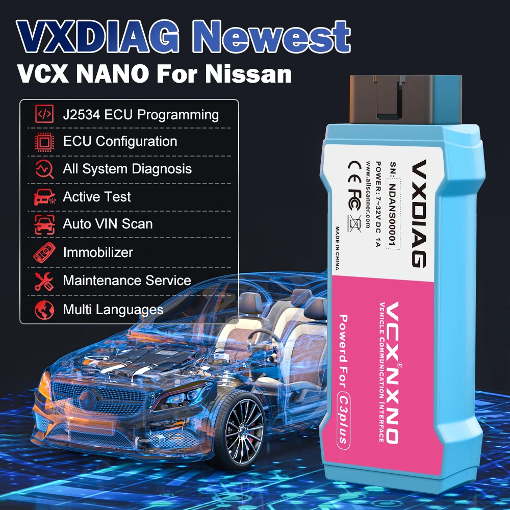 VXDIAG VCX NANO for Nissan Diagnostic Tool for Infiniti OBD2