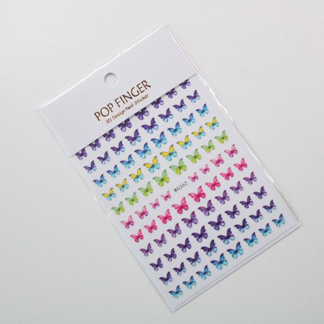 Craft Sticker 3D Nail Art Sticker Ultra-thin Butterfly Nail Art Decoration Sticker Holographic Laser Butterfly Nail Decals