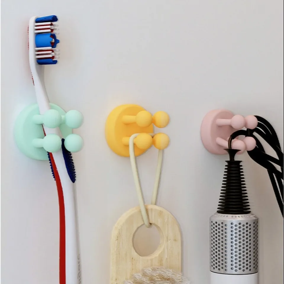 Portaspazzolino Da Parete In Silicone – 6 Pezzi Autoadesivi Impermeabili – Per Bagno, Cucina, Ufficio