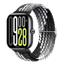 Breathable Nylon Loop Band Wristband Bracelet Belt Accessories - Redmi Watch 4 - 5 (Colorful Black)