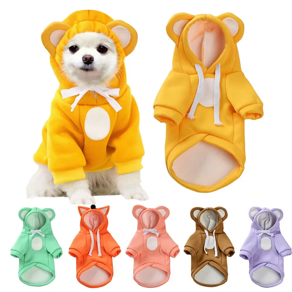 

Dog Clothes Winter Warm Cute Plush Coat Hoodies Pet Costume Jacket for Puppy Cat French Bulldog Chihuahua Small Dog Clothing