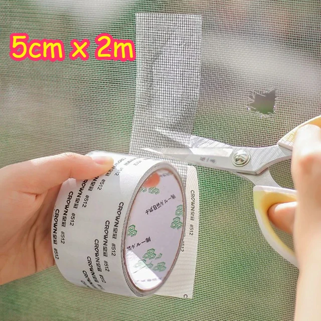 1 ruban de réparation d'écran de fenêtre étanche facile à appliquer – Gardez les moustiques sort avec notre patch en maille anti-insectes et auto-adhésif 1