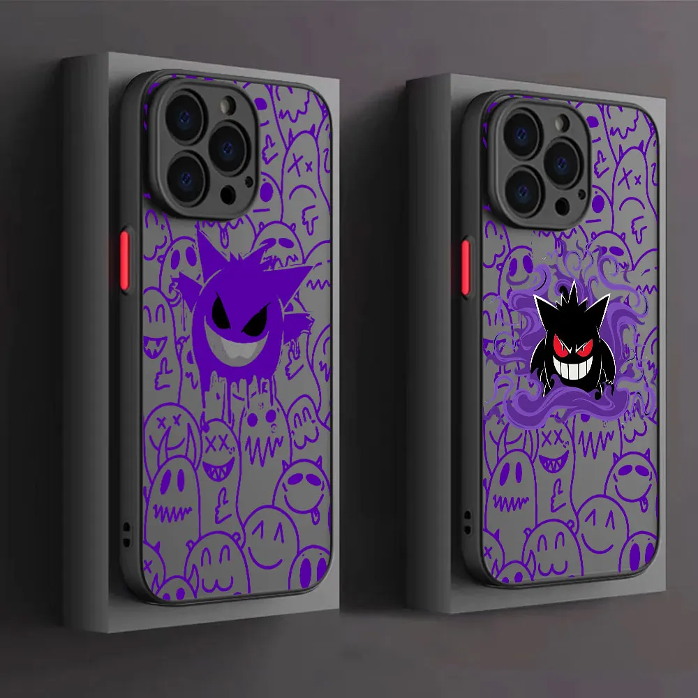 Cover Bumper Coque Custodia Per Telefono Di Lusso Per Apple Iphone Se 13 11 Pro 12 Mini 14 Pro Max 7 6S Xs X 15 Pro Xr 8 Plus Pokemon Gengar