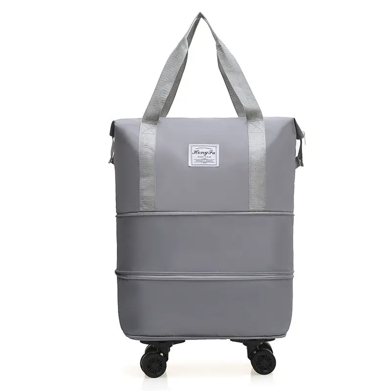 Large Capacity Luggage Bag Handheld Travel Bag Business Trip Carry-On Bag with Universal Wheels Three Layers Storage Bag - 5