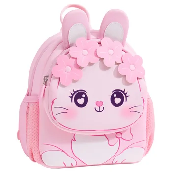 Toddler Backpack for Girls 3-5 Years Old Cartoon Pink Rabbit School Bags Kindergarten Kids Kawaii Bag Mochila Infantil Escolar 1