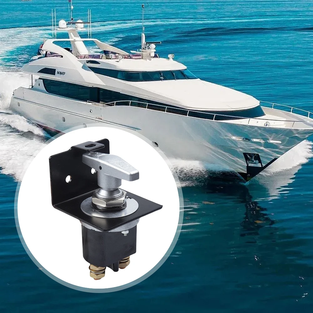 500A Battery Circuit Cutter 12V Battery Disconnect Switch with Lock-Out Plate Fixed Handle Isolator for Car Truck RV Yacht Boat