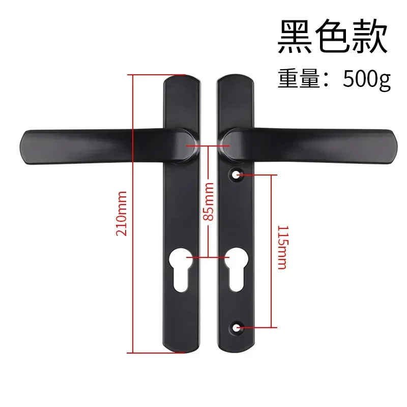 Aluminum Alloy Single Point Door Lock, Aluminum Alloy Door Handle, 85+30 Lock Body Lock