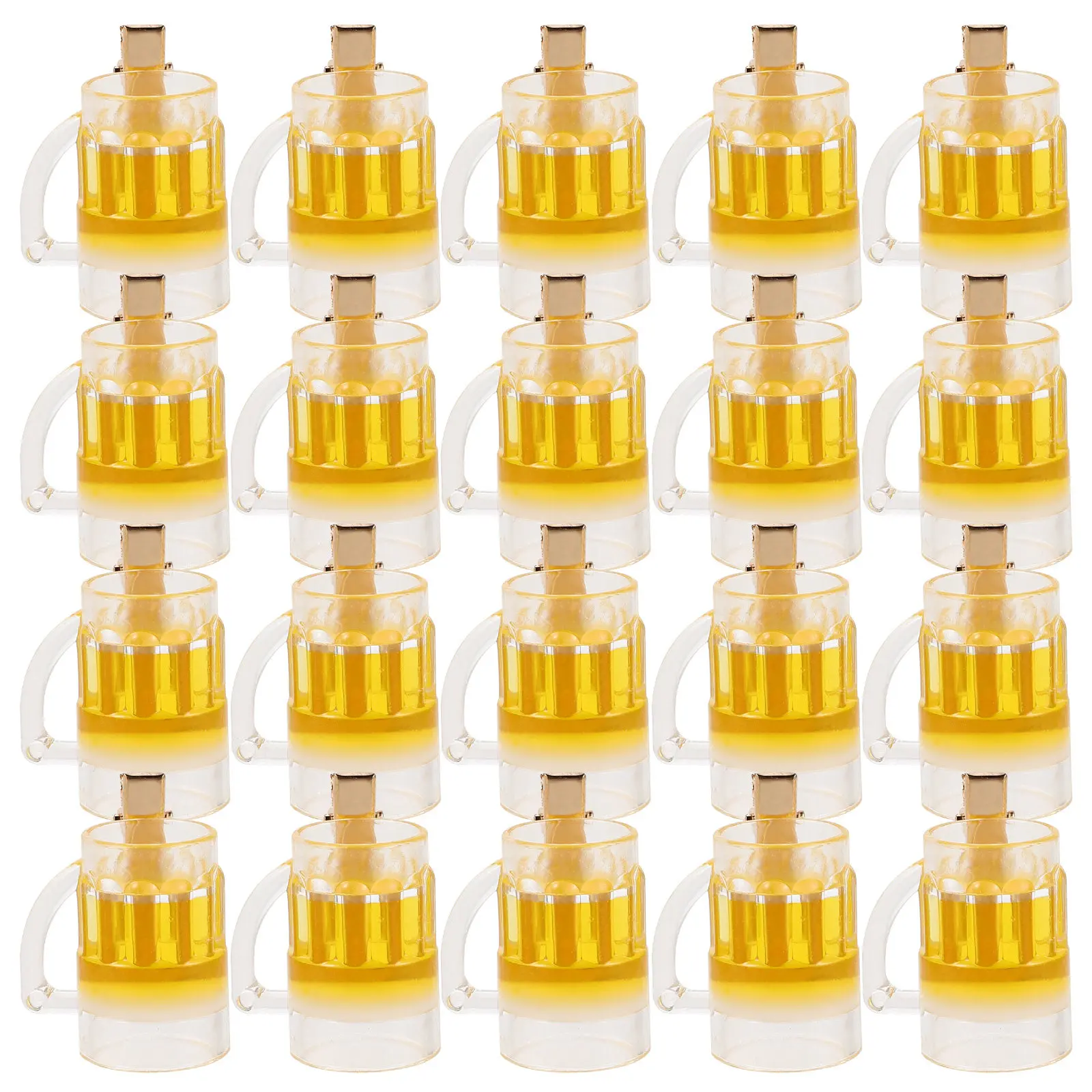 20Pcs 맥주 머그잔 헤어 클립 여성 참신 귀여운 악어 머리핀 파티 사진 소품 장식 재미있는 액세서리 헤어 클립 여성