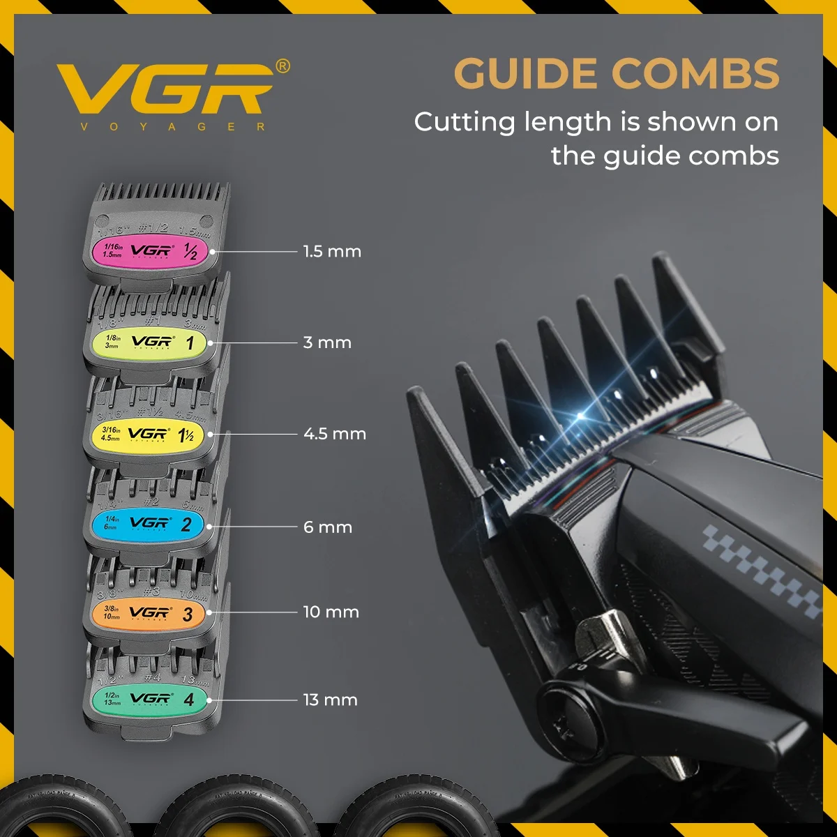 VGR ماكينة قص الشعر كهربائي مجز احترافي ماكينة تشذ...