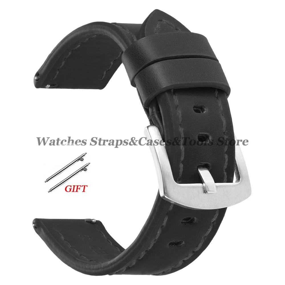 Army Green Vintage Leather Watch Band Strap - Sporty & Stylish Bracelet