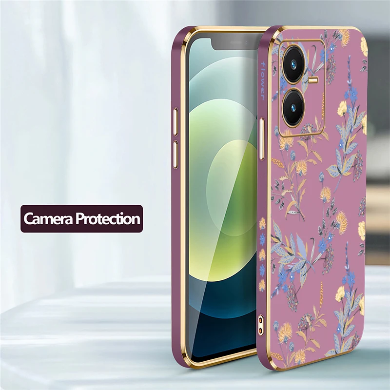 Soft Plating Leaves Pattern Shockproof Phone Case