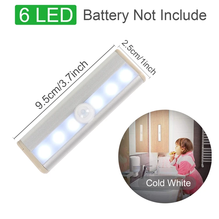 Wireless Motion Sensor Light Under Cabinet Kitchen Battery Night Light For Home Bedroom Light  Led Closet Backlight childrens night lights Night Lights