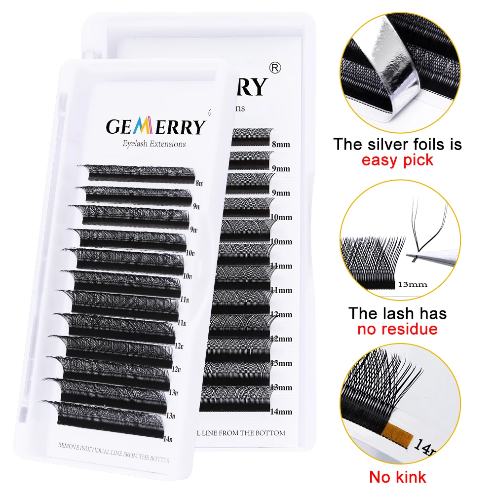 Eyelash Extensions Gemerry 10 pcs Cilios Y Shape Eyelashes Extensions Volume Fans Brazilian Mix Cilios W Shapes Lash Natural Soft