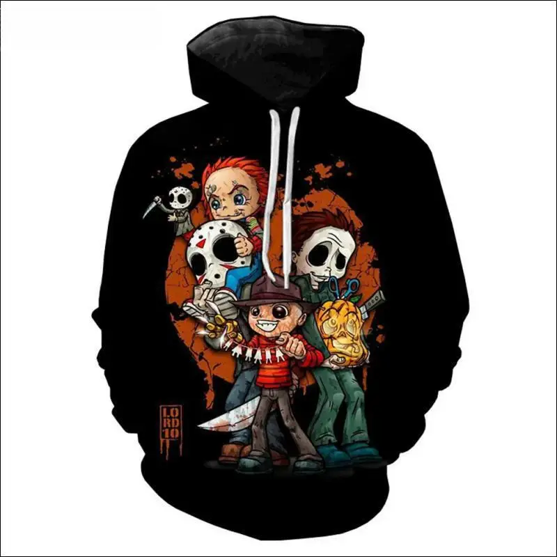 

Horror Movie Medieval Men's Winter Up To Date Lil Peep 3D Printing Y2k Vintage Fashion Aesthetic Clothing Large Cool Top Hoodie