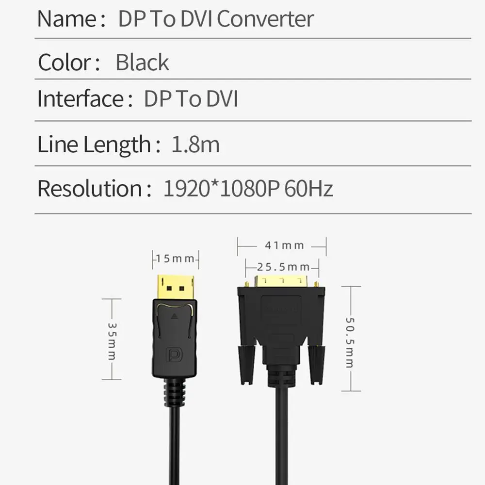 ÷ Ʈ DP-DVI 24 + 1 ̺, HD 1080P DP-DVI   ̺,  Ƽ   ǻ HDTV, 1.8m