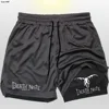 Men's Sports Shorts Anime Death Note Printing GYM Casual Sport Compression Shorts Workout Running Mesh 2 in 1 Shorts Rashgard 5