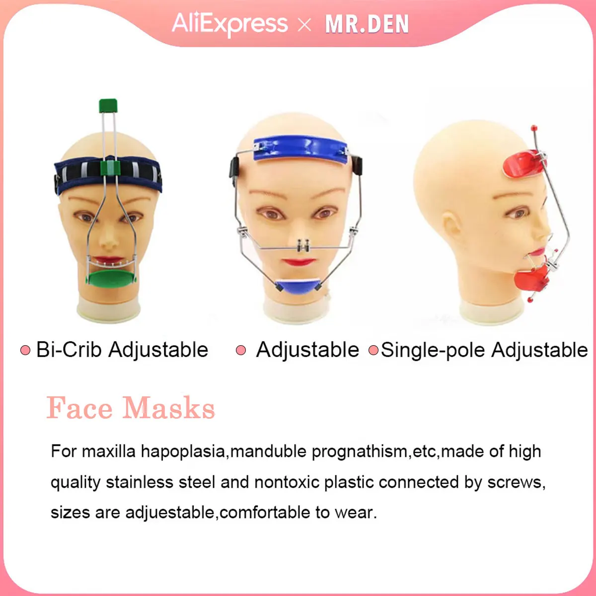 AdjustableDentalAnteriorTractionDeviceDoublePoleOrthodonticFace