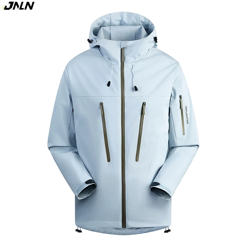 JNLN 유니섹스 레인 코트 하이킹 캠핑 트레킹 등산 방수 자켓 남성 여성 야..