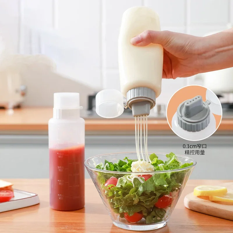 5 Hole Condiment Squeeze Bottles for Ketchup Mustard etc.