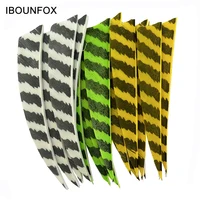 50Pcs 4" IBOUNFOX Archery Arrow Turkey Feather Fletching Left Wings 4 Inch for Bow Arrow Shaft Vanes DIY Shield 1