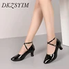 DKZSYIM Women Tango Dance Shoes Ballroom Latin Shoes Ladies Modern Jazz Comfortable Close Toe Middle Heel Party Dance Sneakers 1