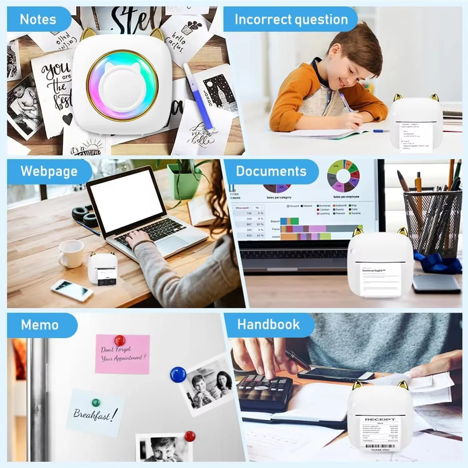 5 Rolls Mini Pocket Printer Sticker Paper for Bluetooth Portable Printer Peripage Self-Adhesive Mini Paper-57x25mm printer sticker paper,printing paper,printing label sticker