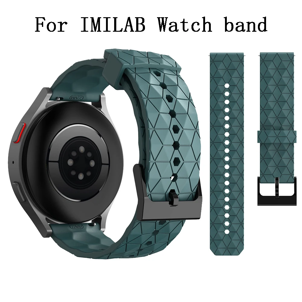 

Ремешок для часов Easyfit для imilab kw66 Sportwatch 22 мм, ремешок для IMILAB W12, силиконовый ремешок, Сменные аксессуары