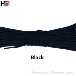 Premium Mil - Spec Type III Paracord - Versatile Survival & Outdoor Rope - 30M (Black)