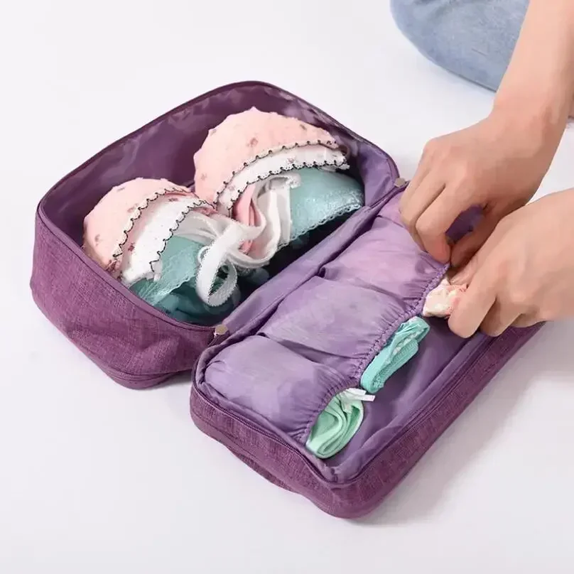 Portable Underwear Bra Storage Bag Travel Waterproof Organizers Multi-Layer  Toiletry Packing Cube Sundries Cosmetic Storage Bag
