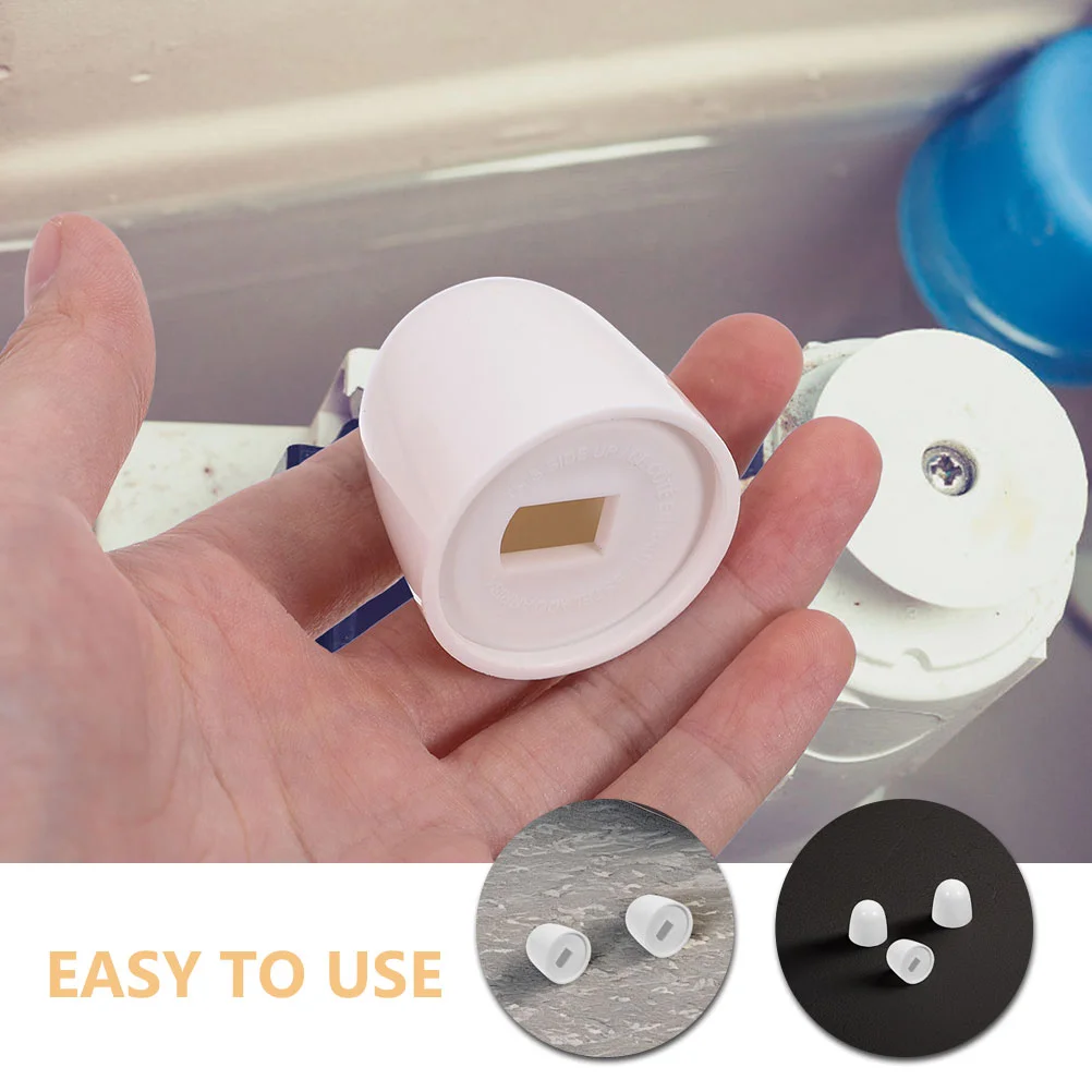 8 PCS Toilet Decorative Cover Bolt Covers Parts Caps for Bottom of Bolts Kit Seat