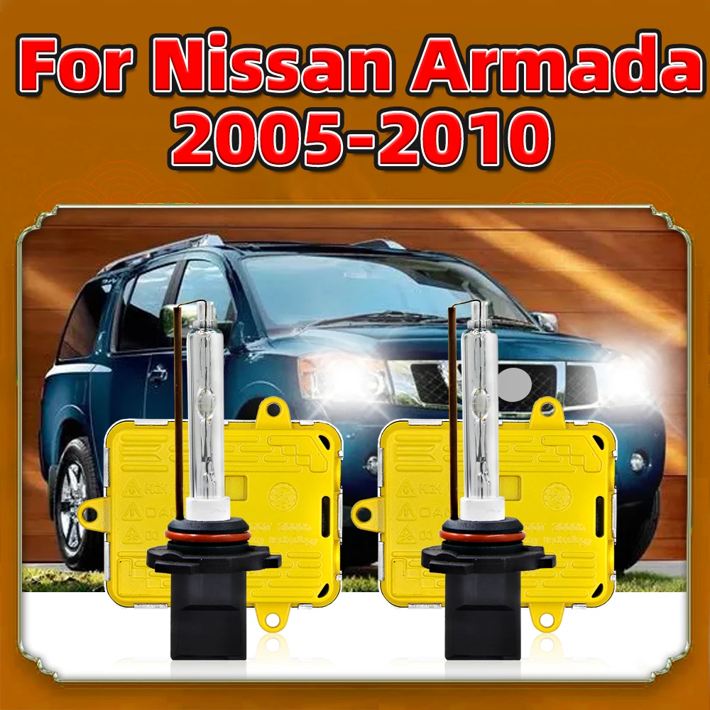 

AC 12V 110W Slim Ballast kit HID Xenon Car 55W/Bulb 6000K Auto Headlight Lamps For Nissan Armada 2005 2006 2007 2008 2009 2010