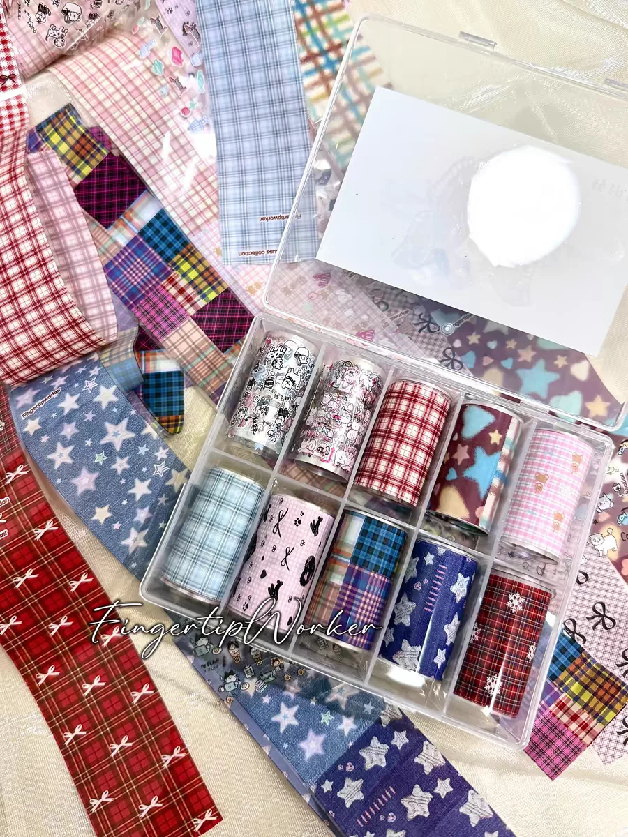 Nail Foils Transfer Paper 10Rolls for Manicure