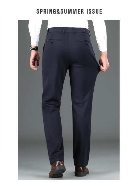 Pantaloni Uomo Eleganti Elasticizzati - Taglio Skinny Per Ufficio E Cerimonie - Foto 2