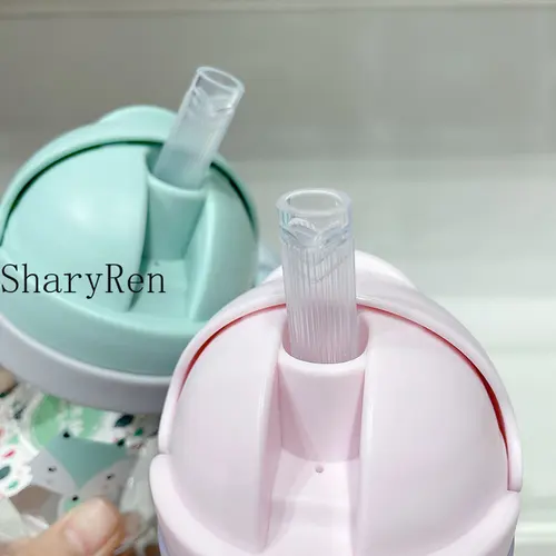 빨대가 달린 아기 수유 컵, 어린이 수유 컵, 빨대가 달린 훈련 컵, 이중 손잡이, 누출 방지, 음료수 병 배우기, 250ml 6