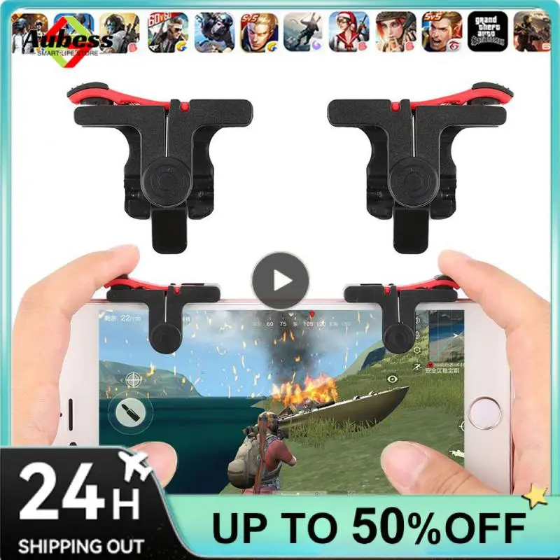 Leggero Portatile A Pair Shooter Controller Telefono Estensibile Gamepad Trigger Fire Button Aim Key L1R1 Shooter Controller