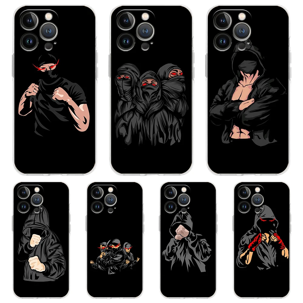 Martial Arts Boy Fall für iPhone 16 15 14 13 12 Pro Max Cover transparent weich für iPhone 11 Pro Max 7 8 plus xs xr Shell Taschen