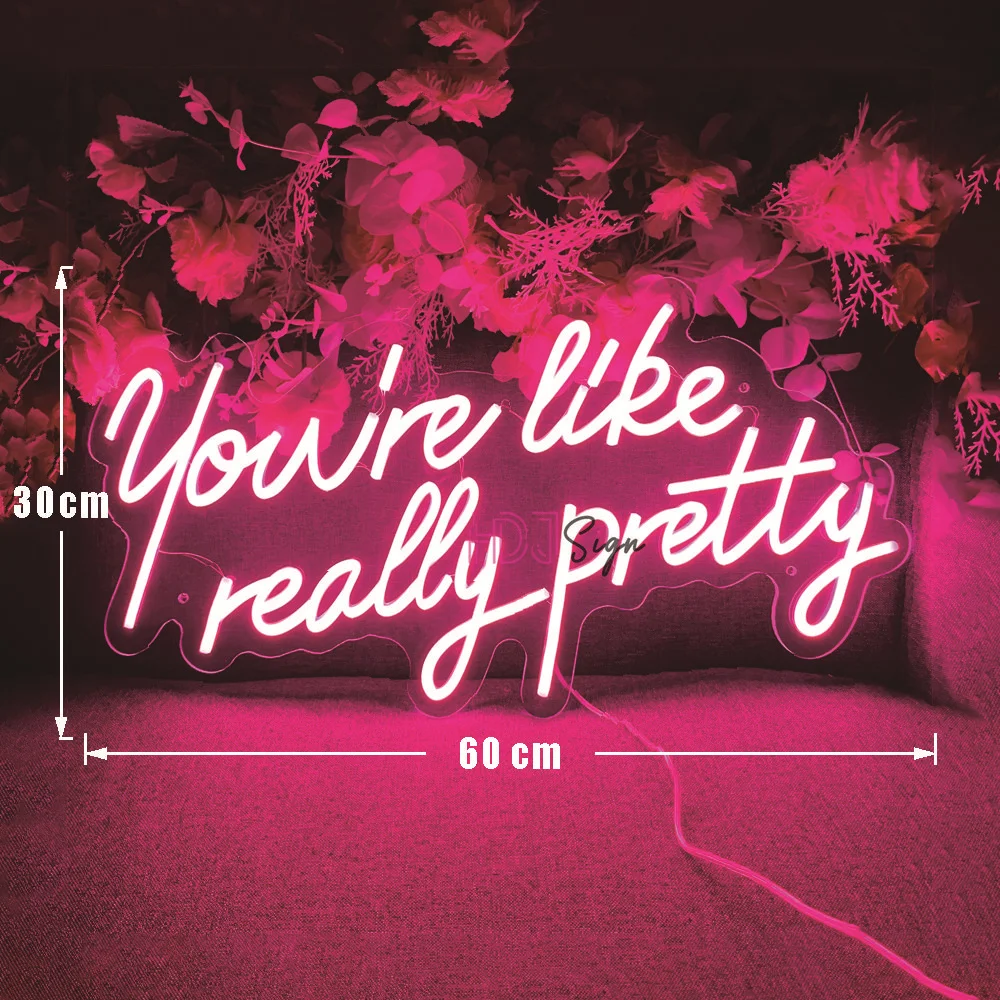 60cm Wedding Neon Led Sign Large Size Neon LED Sign Wedding Decor Room Neon Lights Birthday Party Decor Wall Hanging Sign