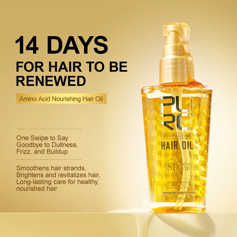 Hair treatment oil PURC Argan Hair Serum Oil Repair Frizz Dry Damaged Scalp Treatments Smoothing Nourishing Improvement Hair Serum Care Products