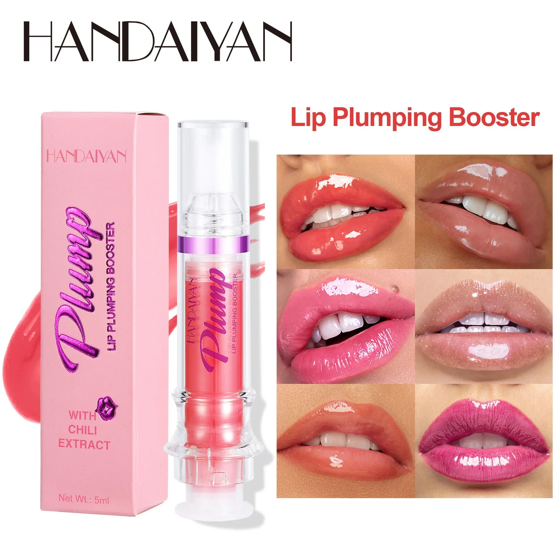 

6 Color Lipstick Moisturizing Easy Makeup Pearlescent Lip Glaze Long-lasting Brightening Plump Lips Full Lips Contain Capsaicin
