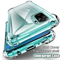 Crystal Clear Silicone Shockproof Phone Case - Durable and Protective Back Cover - Galaxy A6s (Clear)