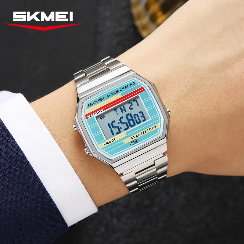 รูปสินค้า นาฬิกาจับเวลาดิจิทัล SKMEI 2514 นาฬิกาปลุก แสดงวันในสัปดาห์ นาฬิกาผู้ชาย