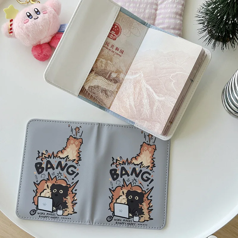 Oryginalny etui na karty Exploding Kitten, okładka na paszport, pokrowiec ochronny na podróże międzynarodowe, funkcjonalne przechowywanie kart