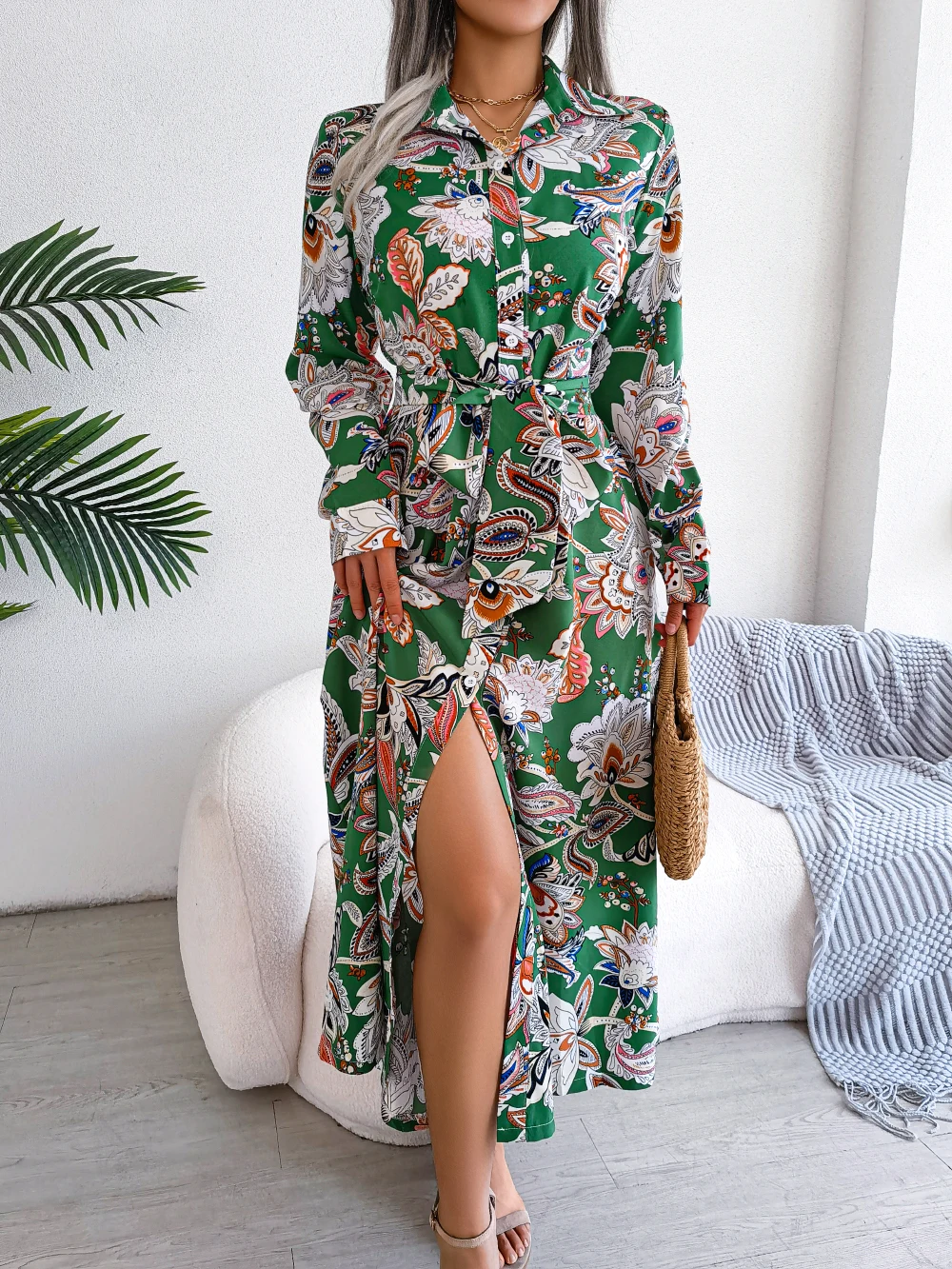 WomenCasualFloralPrintCollarLongSleeveMaxiShirtDress.jpg