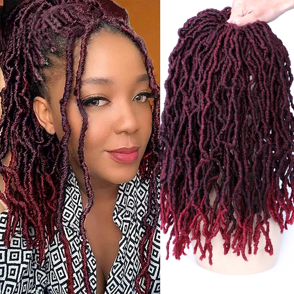 Short Faux Locs Crochet Hair 14 inch Soft Loks Crochet Hair Mèche Pour Faux  locks Crochet Braids Pre-looped Synthetic Afro Roots