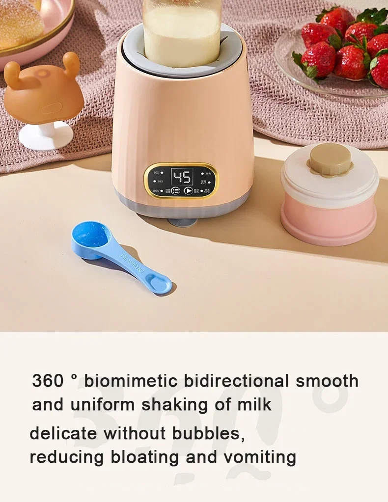 Portable Baby Bottle Shaker Rotary Electric Feeding Mixer Powder Smart Automatic Baby Milk Shaking Bottle Shaker