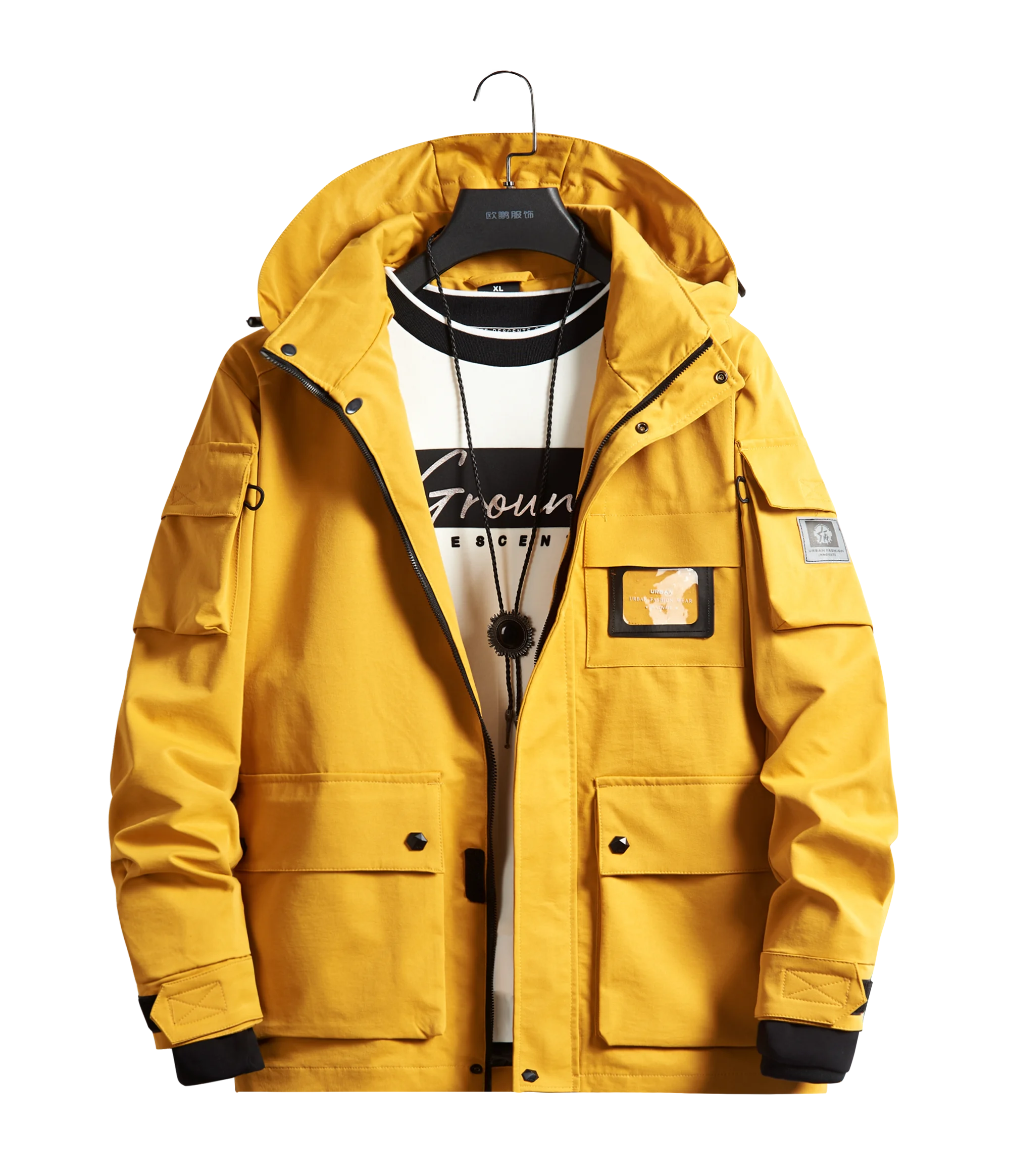 Mens-Jackets-And-Coats-Autumn-Clothes-Cargo-Black-Windbreaker-Hoodies ...